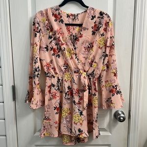 Size small pink floral romper